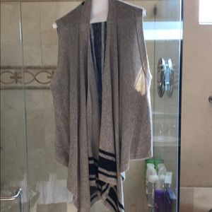 Black and brown sweater vest